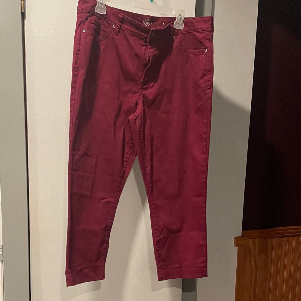 St. John’s Bay maroon Pants straight leg size 16